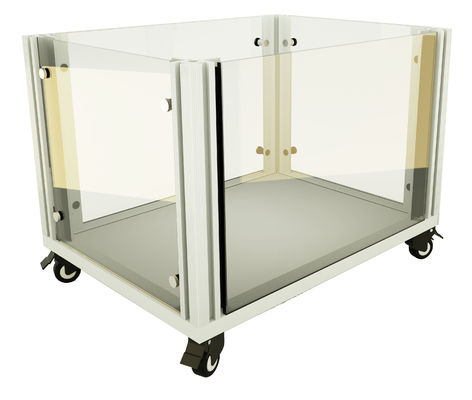 คุณภาพ  Mesh Panel Metal Dog Crate Metal Dog Kennel With Sliding Door 4 Wheels Easy Assembly Required โรงงาน