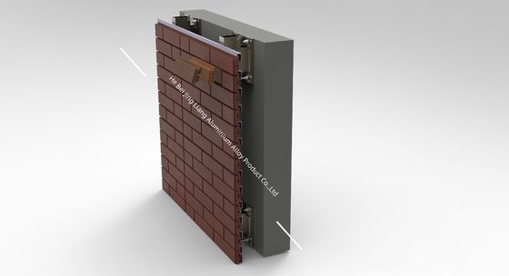 คุณภาพ  Terracotta Brick Wall Support Systems Customized Aluminium Extrusion Brackets โรงงาน