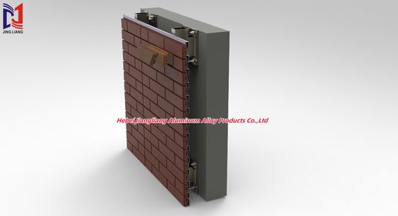 คุณภาพ  Silver / Black Terracotta Brick Wall Support System Aluminum Construction โรงงาน